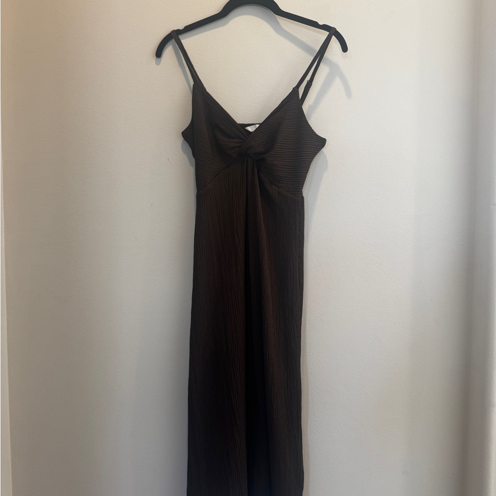 H&M Mocha Midi Dress